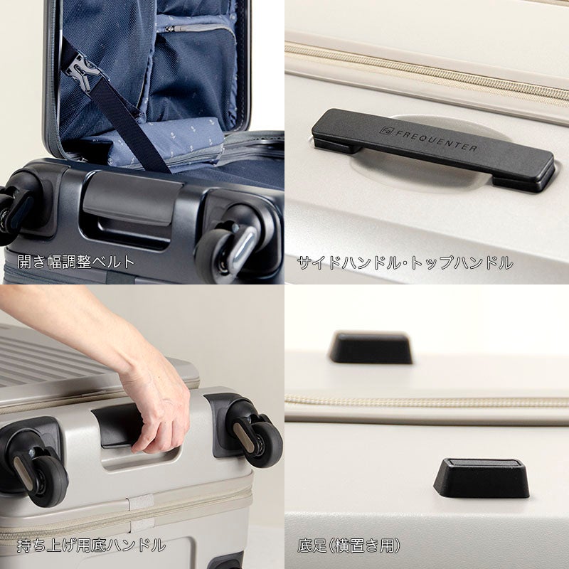 フリクエンターのリエーヴェ4輪キャリー コンテナ型、各部名称